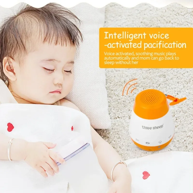 เด็กเครื่องเสียงสีขาวสมาร์ทเพลงเซ็นเซอร์เสียงทารก Bad Sleep Helper Therapy Sound Monitor เครื่องกําเนิดไฟฟ้าสําหรับทารกผ่อนคลายของเล่น