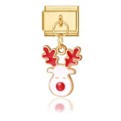 عيد الميلاد الإيطالية وحدات سوار الذهب اللون تمتد خياطة DIY التيتانيوم الصلب حزام سلسلة