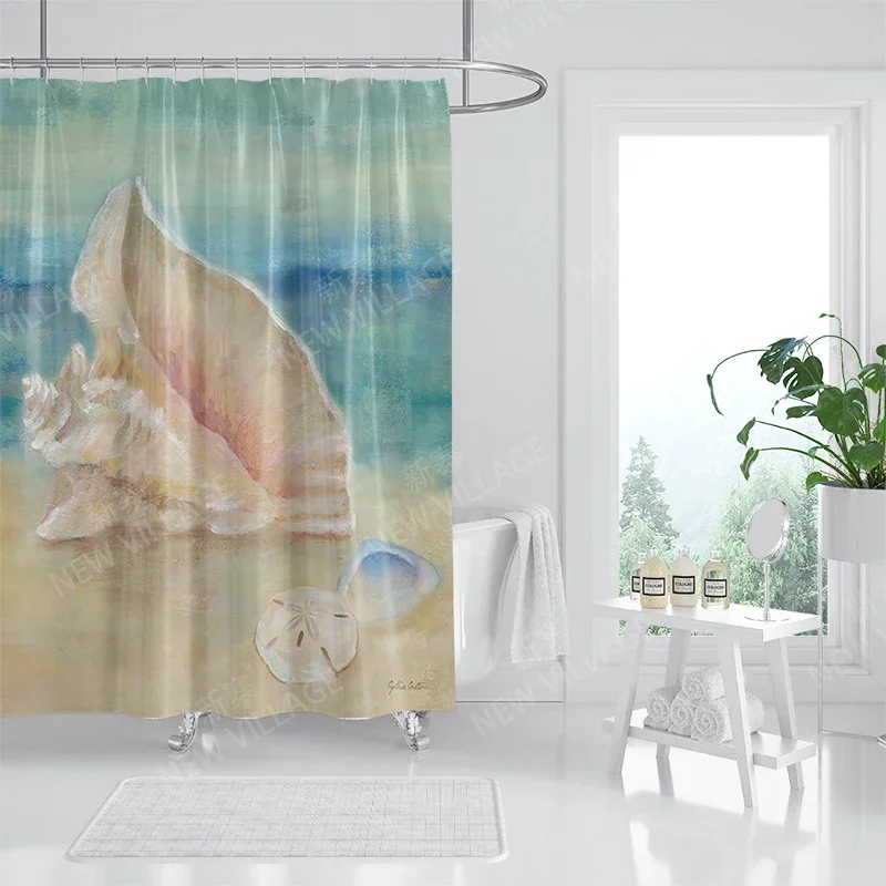 Home waterproof fabric bathroom curtain accessories 90x200 shower shower curtain 240 * 200 Atlantis style shower curtain