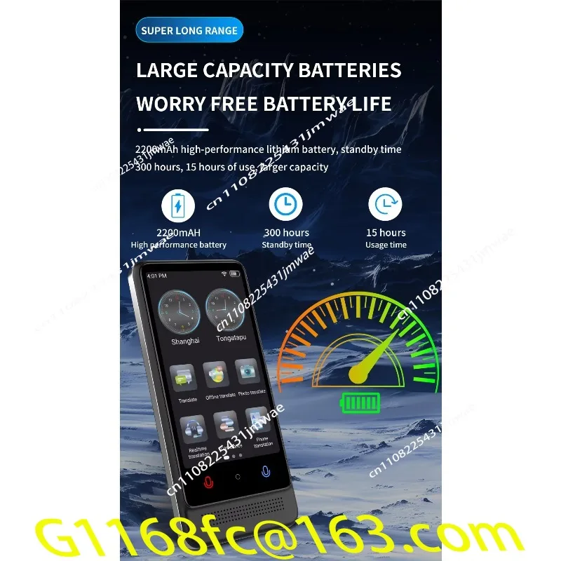 M12 ChatGPTAI Audio Translator 137 Online Language WIFI BT Translation Device 22 Offline Smart Language Translator