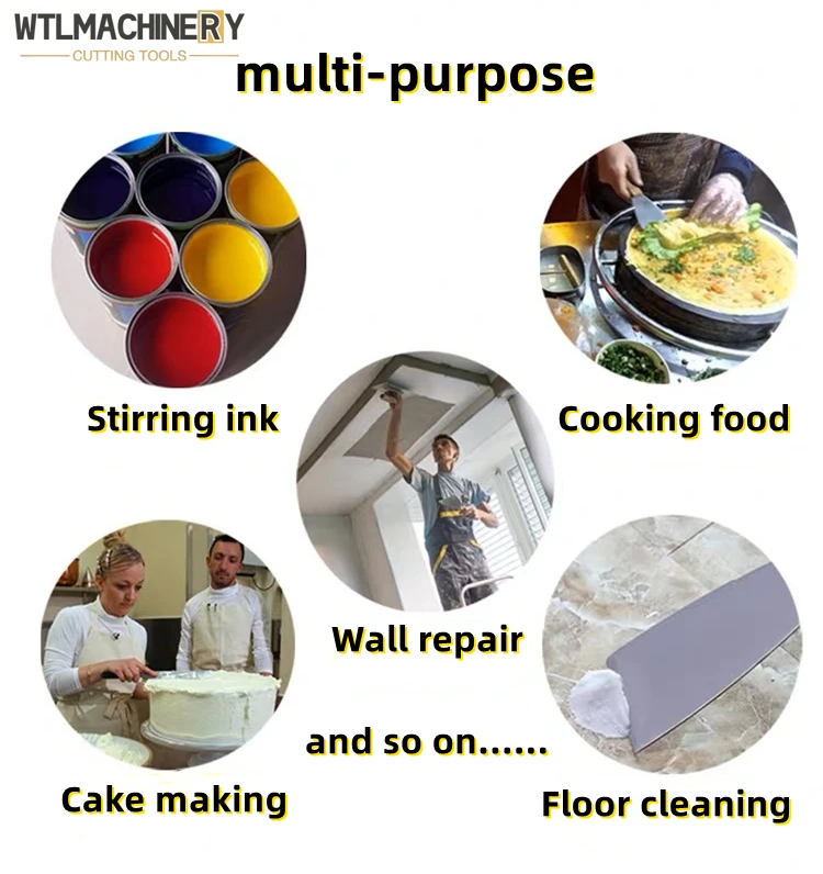 B: 60 mm Tintenschaufel, Mehrzweckschaufel, T: 1,0 mm Spiegel, Edelstahl, hartes Material für Tampondrucker, Offsetdruckmaschine usw.