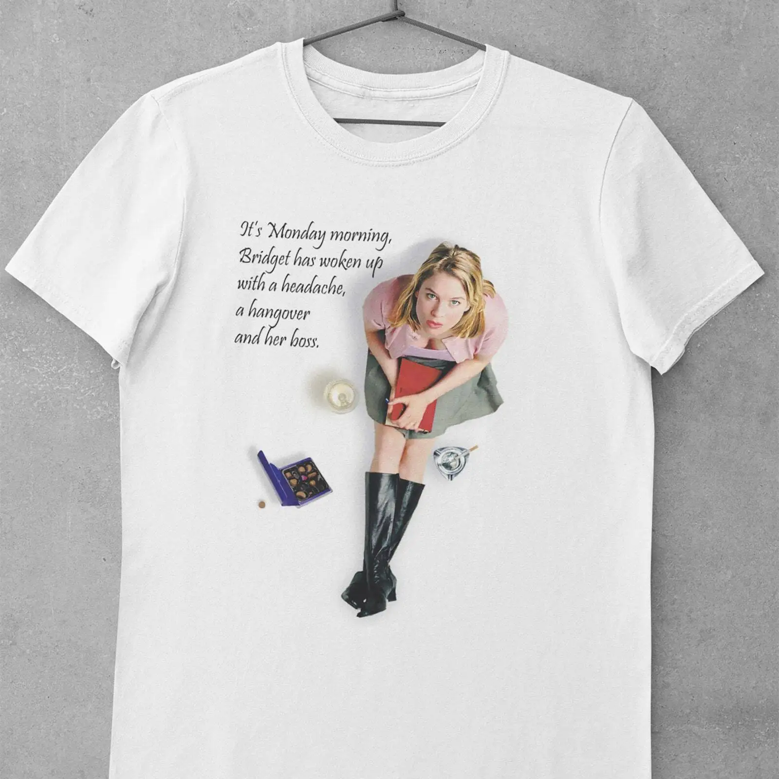 Vintage Bridget Jones's Diary funny movie quote Renee Zellweger fan art F T Shirt