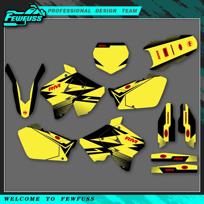 Fewfuss pour SUZUKI RM125 RM250 RM 125 RM 250 2001 2002 2003 2004 2005 2006 2007 2008-2012 autocollants graphiques de moto