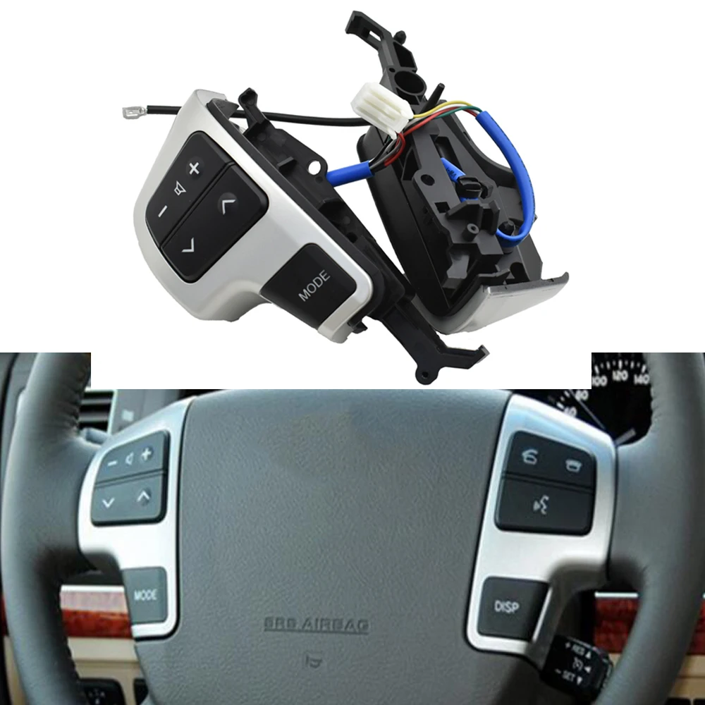 New Steering PAD Audio Control Switch 8425060050 For Toyota LAND CRUISER 200 2008-2011 OEM 84250-60050 Gray & Silver Color