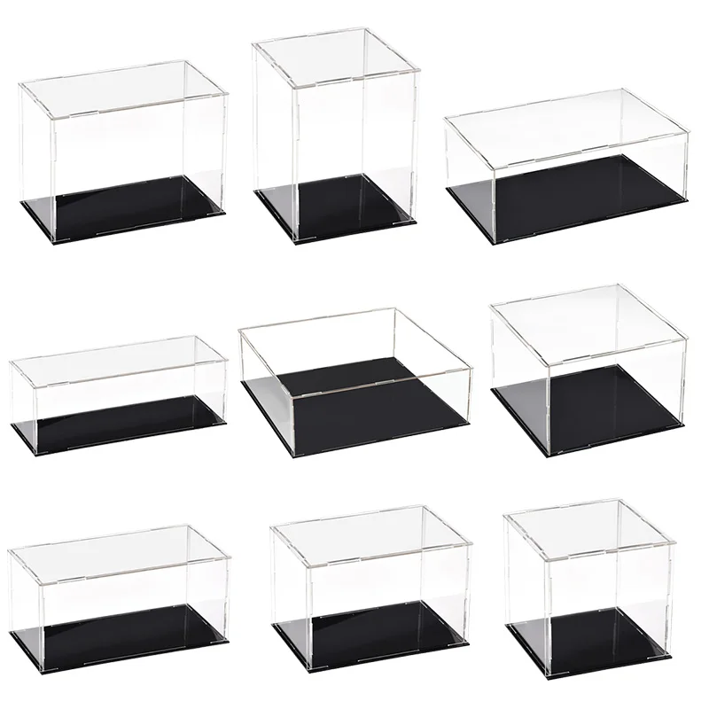 Clear Acrylic Display Case Box Dustproof Storage Countertop Box Protection Showcase Cube Figures Collectibles Model Toy Show Box