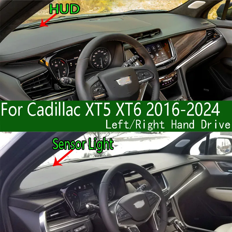 For Cadillac XT5 XT6 2016-2024  Dashmat Anti-Slip Dash Mat Dashboard Cover Instrument Panel Protective Pad
