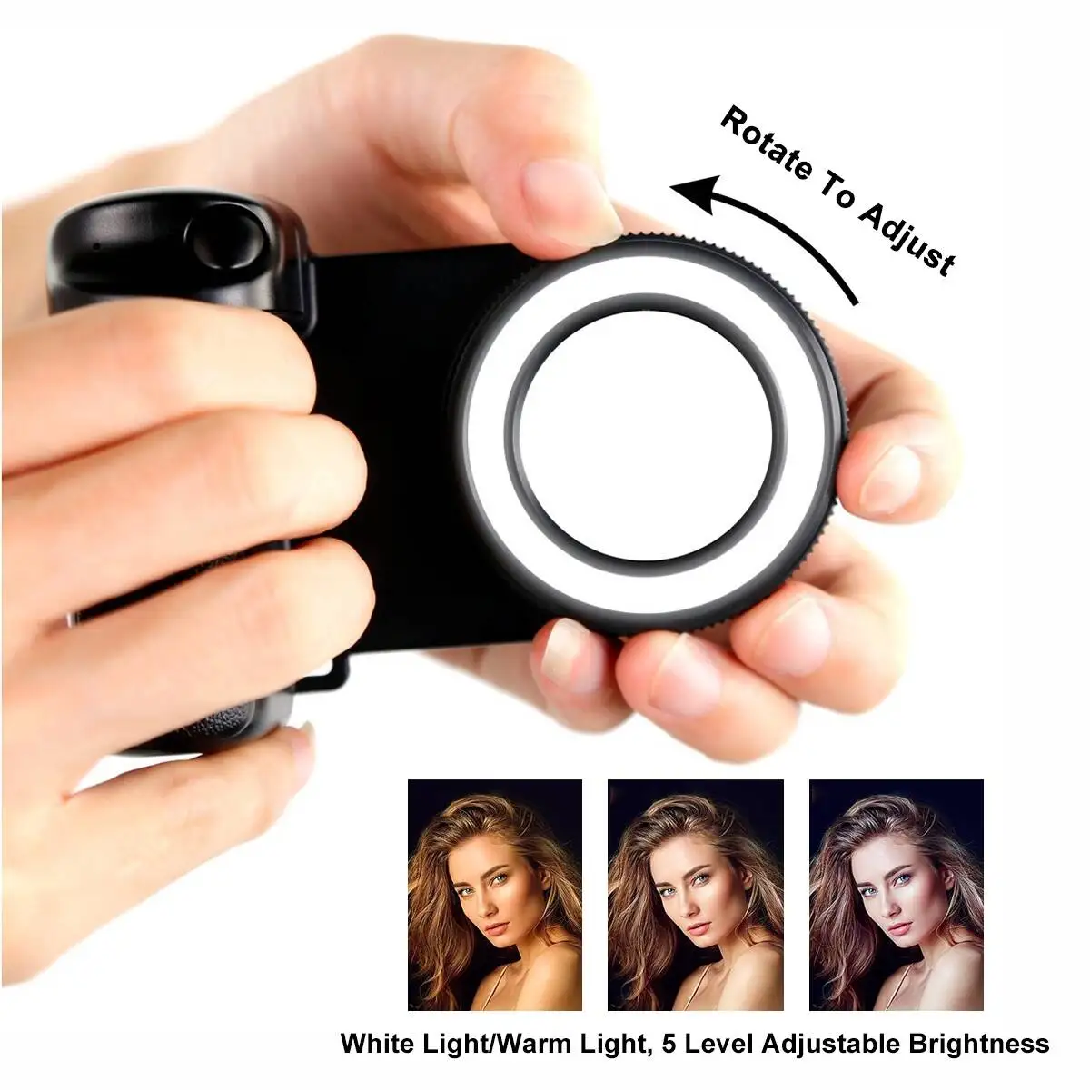 

Roreta 1PC Smartphone Camera Shutter Grip Bluetooth Selfie Handle Camera Photo Stabilizer with Fill Light for Iphone Android