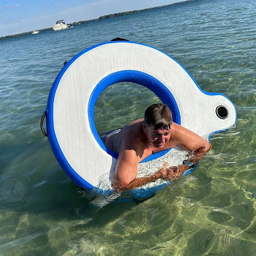 2025 جديد حلقة سباحة قابلة للنفخ جزيرة المياه أنبوب قطرة خياطة تعويم المياه المستديرة مع حامل الكأس