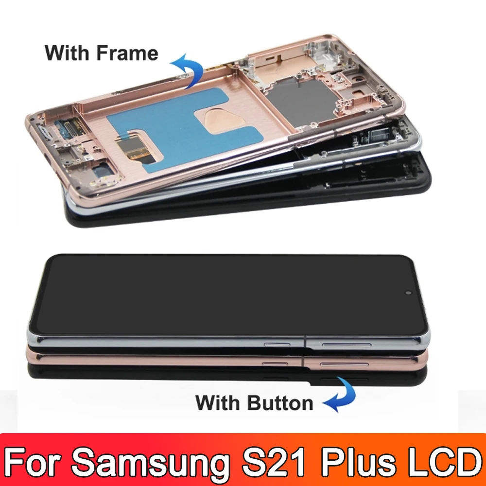 S21 Plus Amoled Screen,For Samsung Galaxy S21 Plus LCD Display G996B G996B/DS G996U Touch Digitizer Replace Assembly with Frame