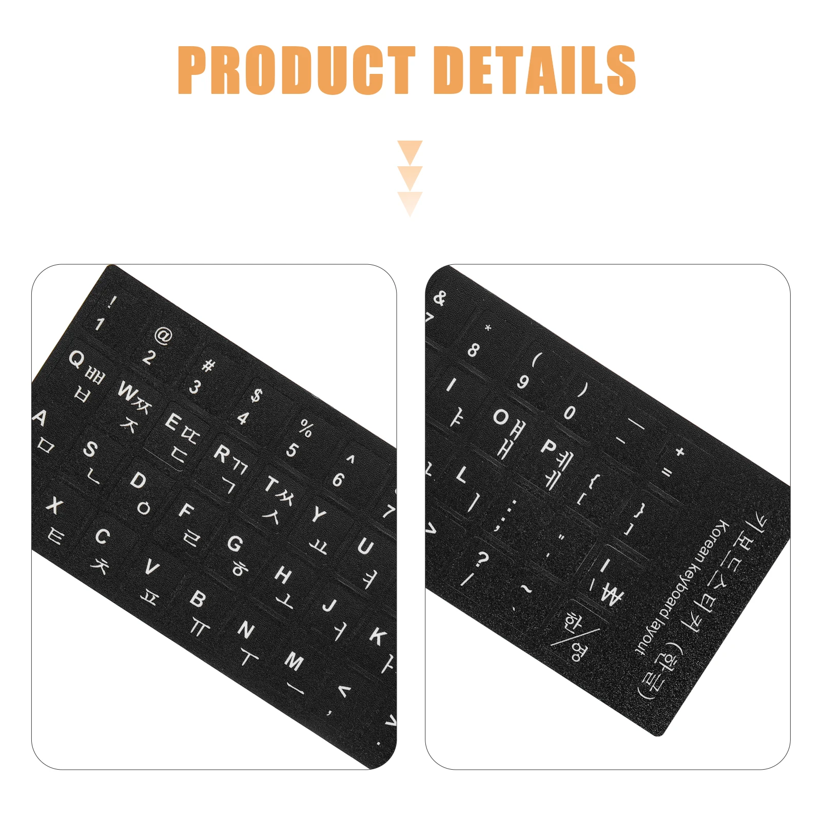 

10 Pcs Keyboard Stickers Decals Language Gaming Letter Laptop Computer Cover Letters Skin Korean Notebook Office