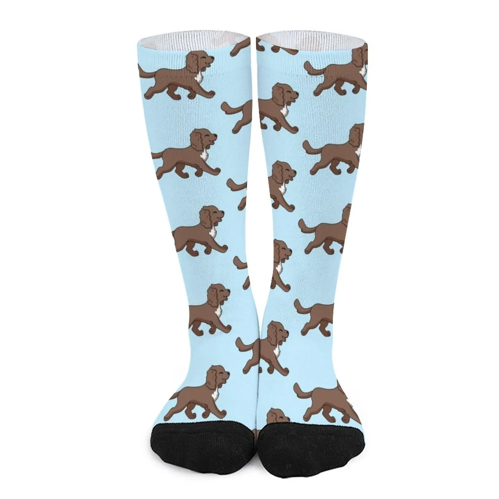 Chocolate Working Cocker Spaniel Socks Woman socks Women's compression sock hiking Mens socks