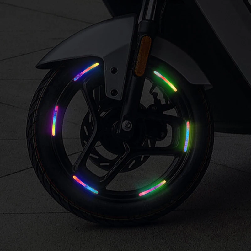 40pcs Car Wheel Hub Reflective Sticker Tire Rim Reflective Strips Luminous Night Sticker Car Accessories