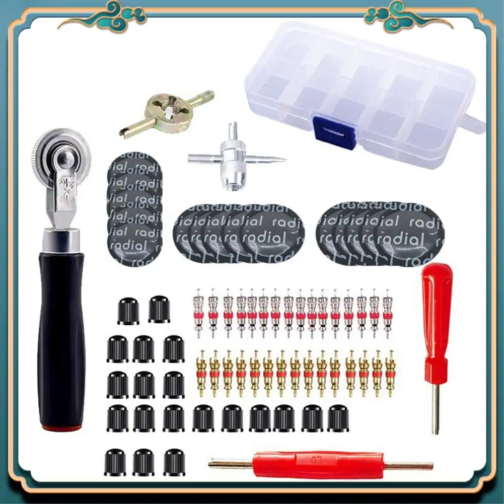 A54P-70Pcs الإطارات التصحيح كيت الثقيلة ، سيارة ضغط الإطارات عجلة فيلم طقم تصليح الإطارات أداة إصلاح الإطارات التصحيح أداة إصلاح