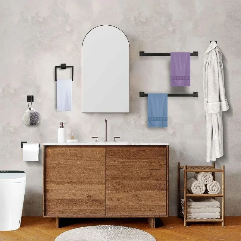 

High quality Hardware Set Towel Bar Set Bath Towel Holder Set for Bathroom Stainless Steel Bathroom Accessories Wall Mounted