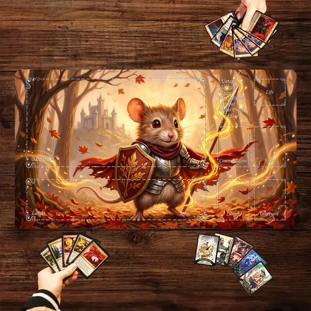 Fantasy Castle Guardian Magic Card Battle Mat TCG Playmat Anti-slip Base 35X60cm Gathering Gaming Mats Board Game Mat for TCG