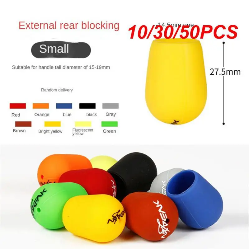 10/30/50PCS Plug Comfortable Grip Gum Q-elastic Extra Large Inner Diameter 20mm 3 Specifications Fishing Tools