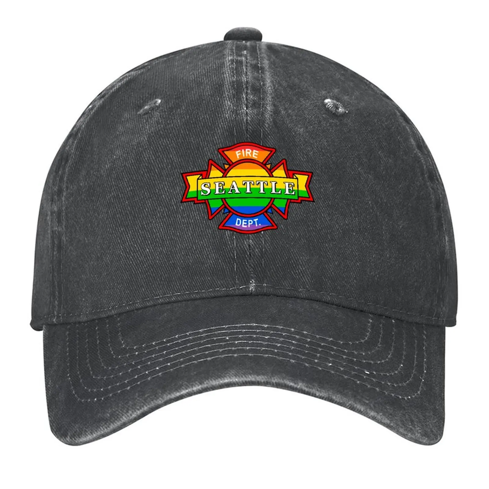 

Seattle Fire Rainbow (Small logo) Baseball Cap Kids Hat New In Hat Dropshipping luxury woman cap Men's Luxury Women's