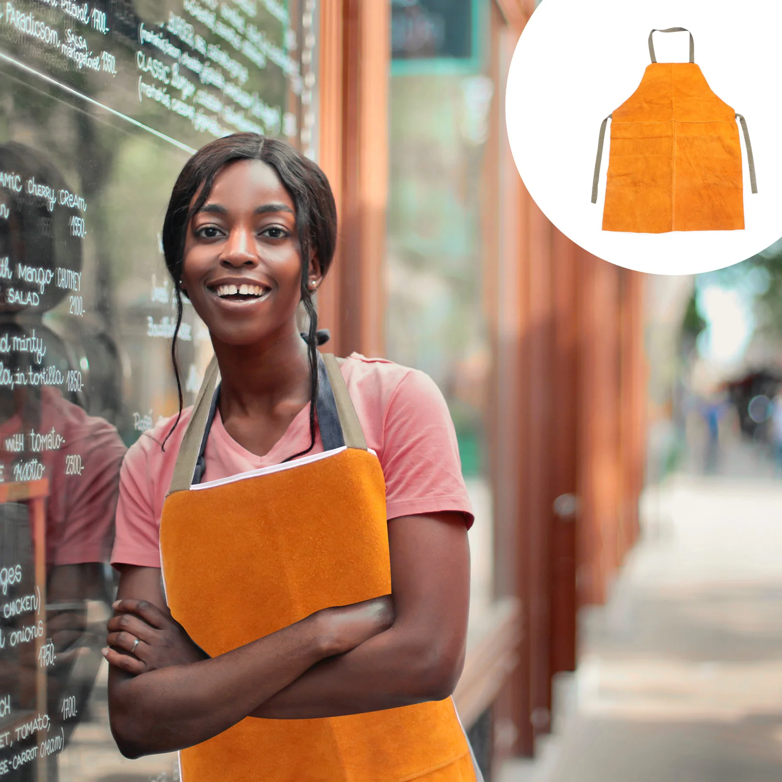 Welding Apron Protective Heat Resistant Work Bib Electric Welding Clothing Thick Fireproof Multi Purpose Safety