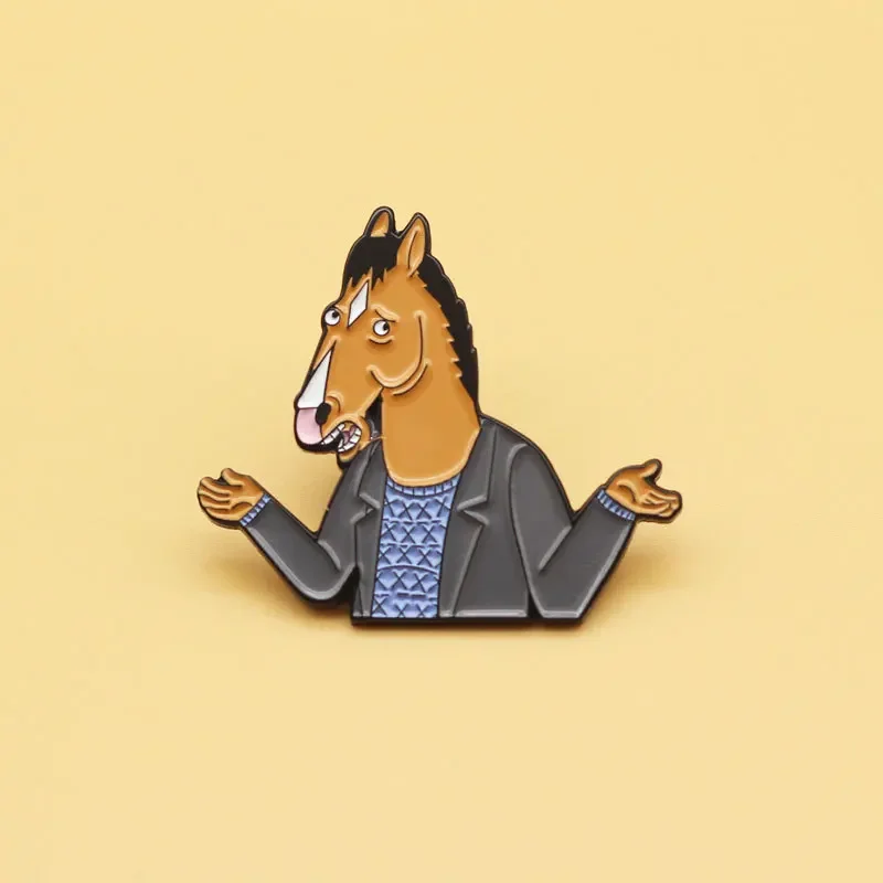 Alfinete de lapela para roupas, Broches na mochila Maleta Badge Decoração de jóias Presentes para amigo BoJacks Horseman Enamel Pin