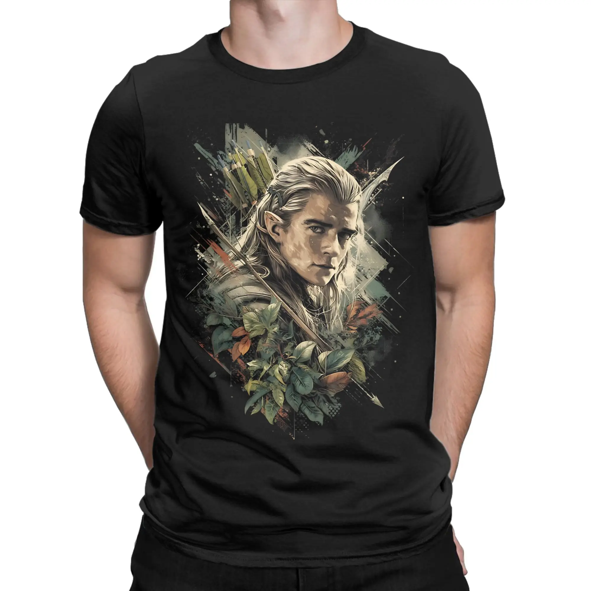 Casual L-Lords R-Rings Legolas T-Shirts Men Women's Round Collar Pure Cotton T Shirts  Short Sleeve Tees Plus Size Clothes