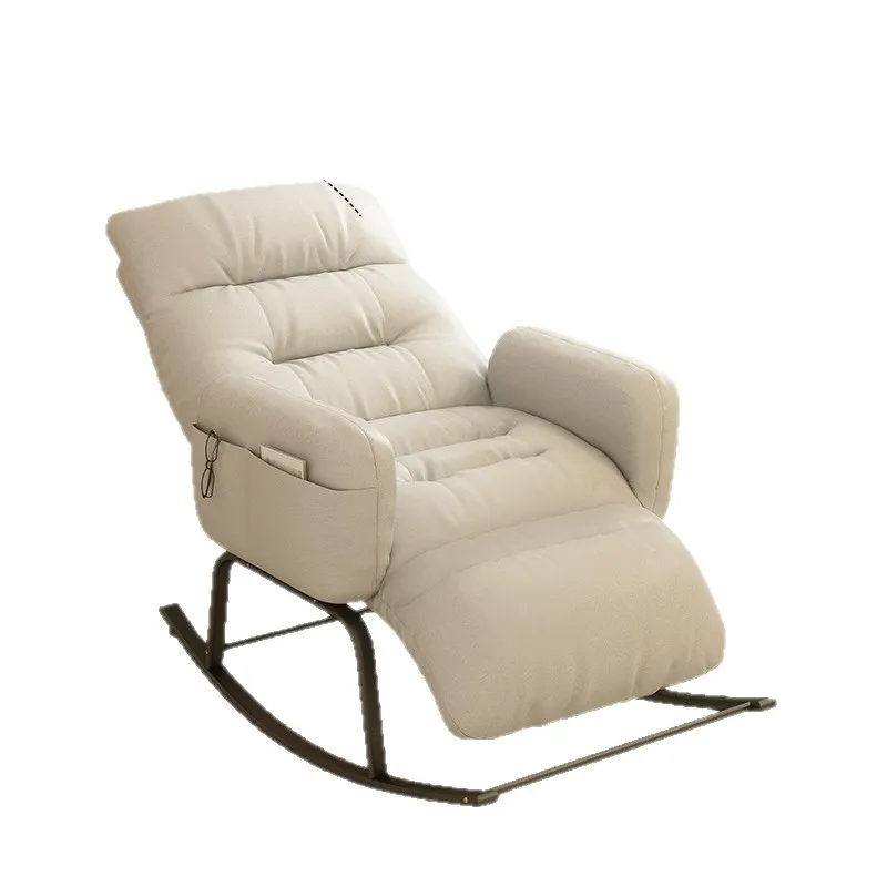 Single rocking can lie down and sit on the balcony Home lounge chair lazy sofa back chair adjustable lunch break
