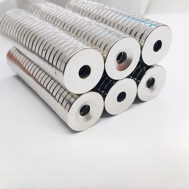 50pcs/lot  Circular countersunk powerful magnets with a diameter of 12-20mm