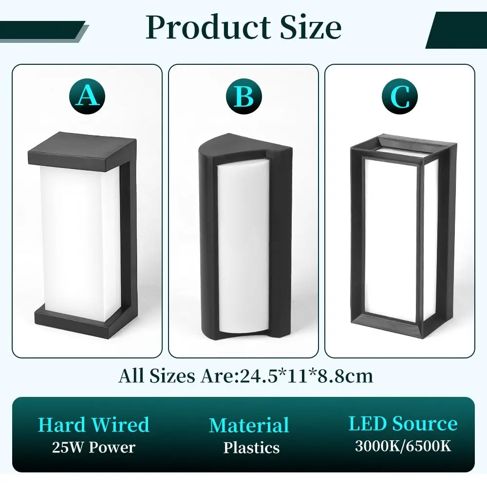 

AC85-265V светодиодный настенный светильник, энергосберегающие внутренние настенные бра, освещение для гостиной, крыльца, балкона, лестницы, 25 Вт, настенная светодиодная лампа