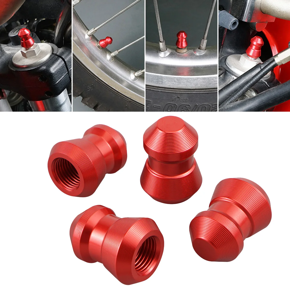 

Motorcycle 4PCS Tire Wheel Stem Front Fork Caps Valve Guard for Honda XR650L XR 650L 650 L 1993-2022 2021 2020 2019 2018 2017