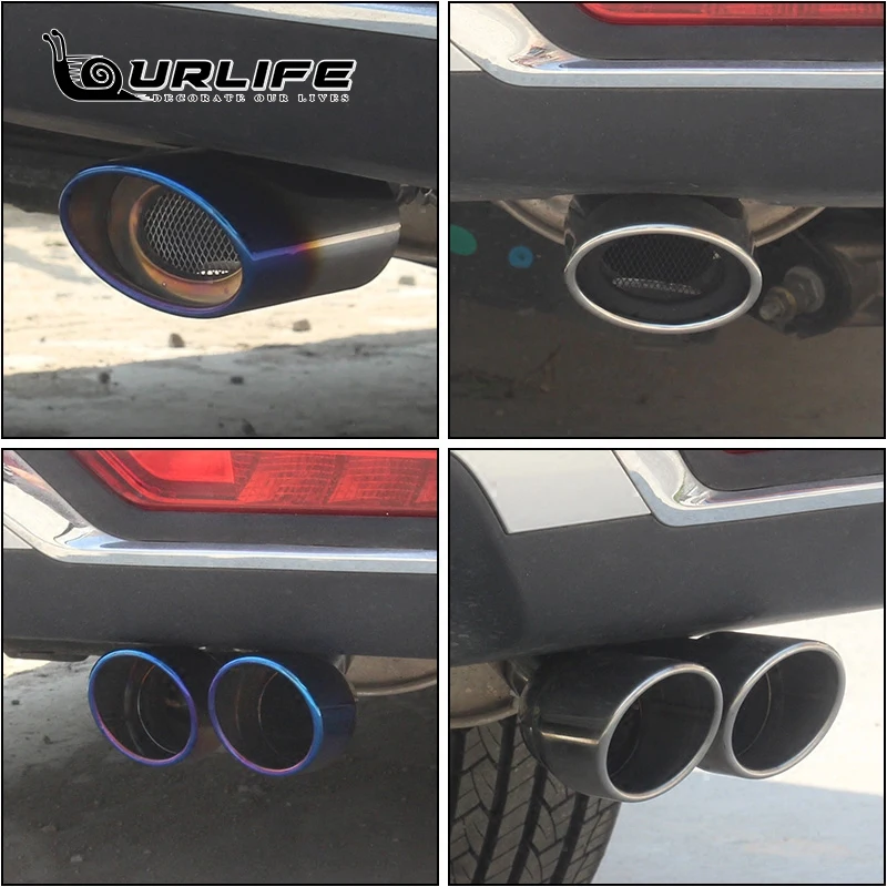 AX Exhaust Muffler Tip For Hyundai Tucson ix35 For Kia Sportage 2011-2019 TailPipe Tailpipe Finisher End Trim Mufflers Tip Cover