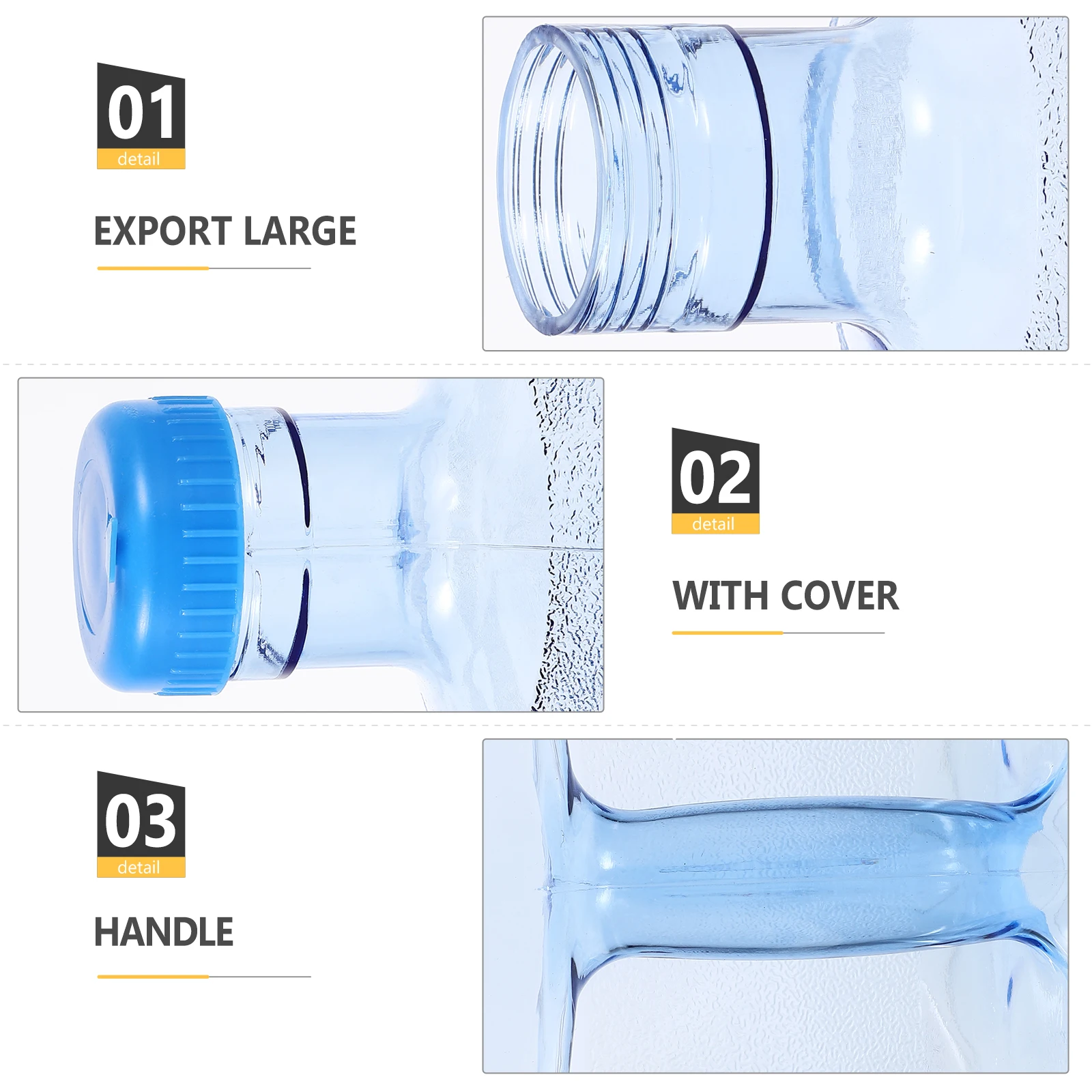 

Camping Bottle Portable Bucket Thick Mineral With Handle Large Mouth Reusable Jug For Outdoor Hiking Household Clear Water