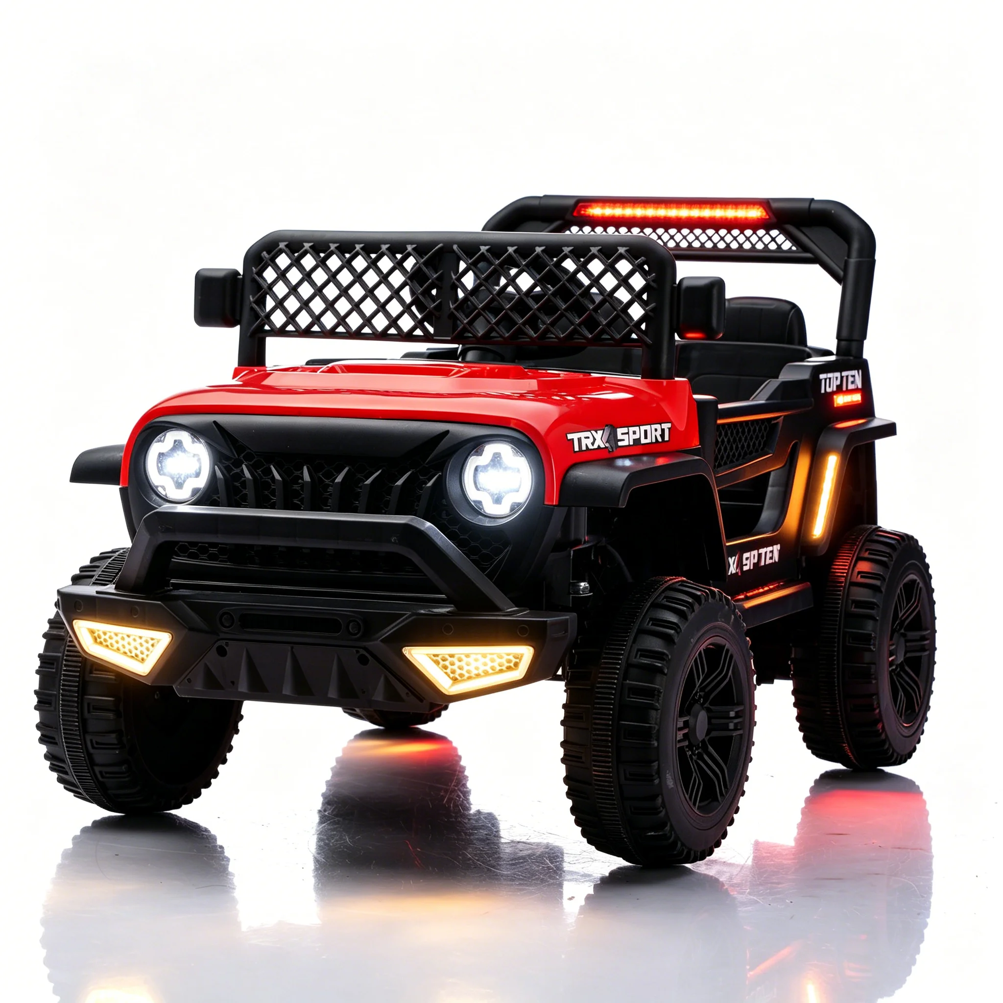 

12V Kids Ride On Truck with Remote Control, Electric Vehicle for Toddlers, Bluetooth Music, Horn, 3 Speed Modes, LED Lights & Soft Start, Ride On Toy for Boys Girls
