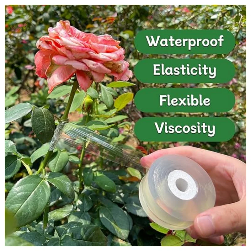 Specialized for Grafting Film, Self-Adhesive Garden Fruit Tree Tape Without Knotting, PE Grafting Film, Tree Stump Stretching