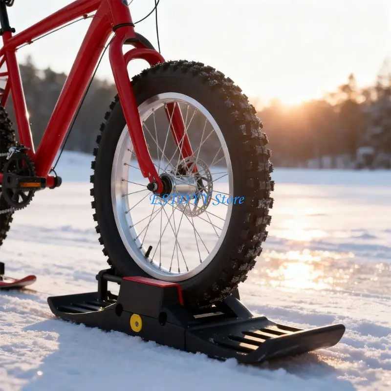 

G6DE Light weight Ski Attachments For Baby Strollers Bicycles 58mm Tire Fit Heavy Type Snow Terrain