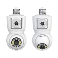 4MP UHD iCsee APP Bluetooth Dual Lens E27 Full Color Wireless PTZ IP Dome Camera AI Humanoid Home Security CCTV Baby Monitor