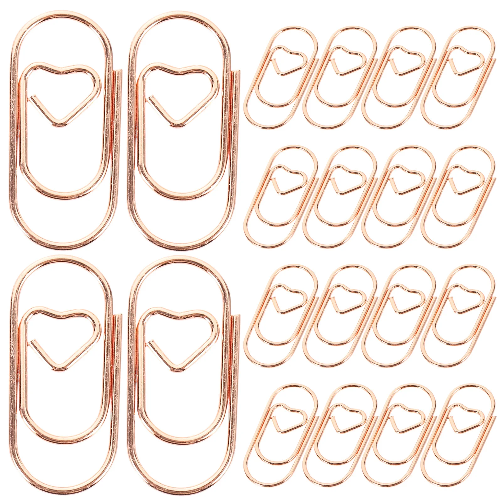 100 Pcs Paper Clip Paperclips Cute Knitting Multi-use Metal Heart-shaped Small Document Ornaments Unique Office