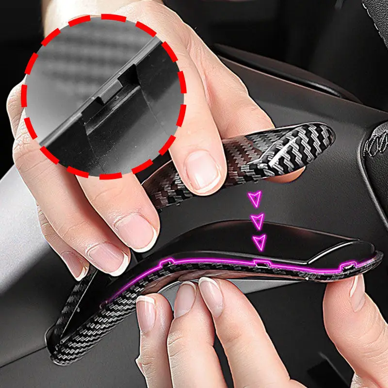 

For Tesla Model 3/Y/YL Highland Juniper 2025 2pcs Carbon Fiber Texture ABS Car Interior Accessories Shift Lever Handle Trim