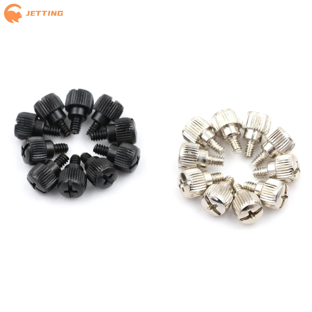 

(New) 10Pcs 6#32*5 Thread Teeth Length 5mm Computer PC Case Toolless Adjustment Screw