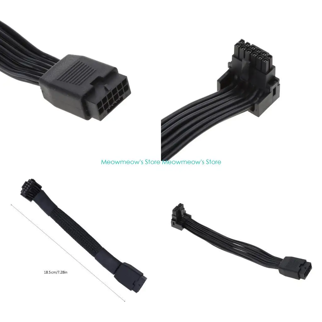 W91A 16pin PCIE 5.0アダプターライン12VHPWR 90度角度から12+4pinストレートヘッド