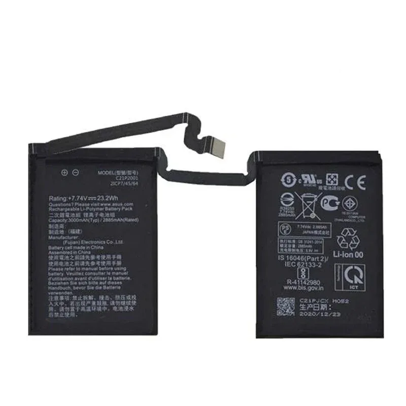 2 STKS/PARTIJ 5885mAh C21P2001 Batterij voor ASUS ROG 5 Telefoon 5S Pro ZS673KS I005DA I005DB ZS673KS-1A079IN