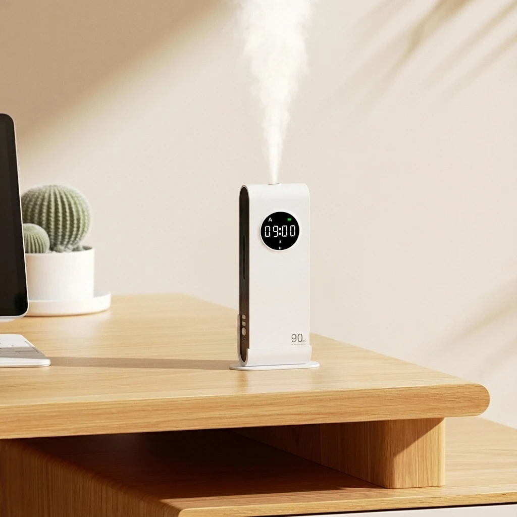 Automatic Sensor Aromatherapy Machine Wall Mounted USB Rechargeable Home Fragrance Deodorizer With Clock Function