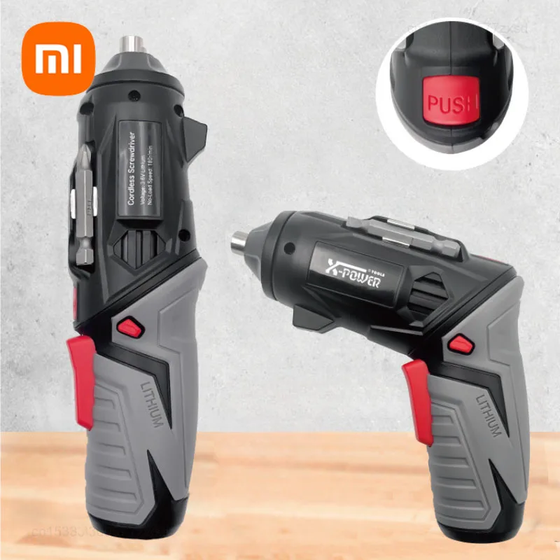 Xiaomi Multifunctional Lithium Electric Screwdriver Household Type-c Rechargeable Portable LED Lighting Magnetic Bit Screwdriver