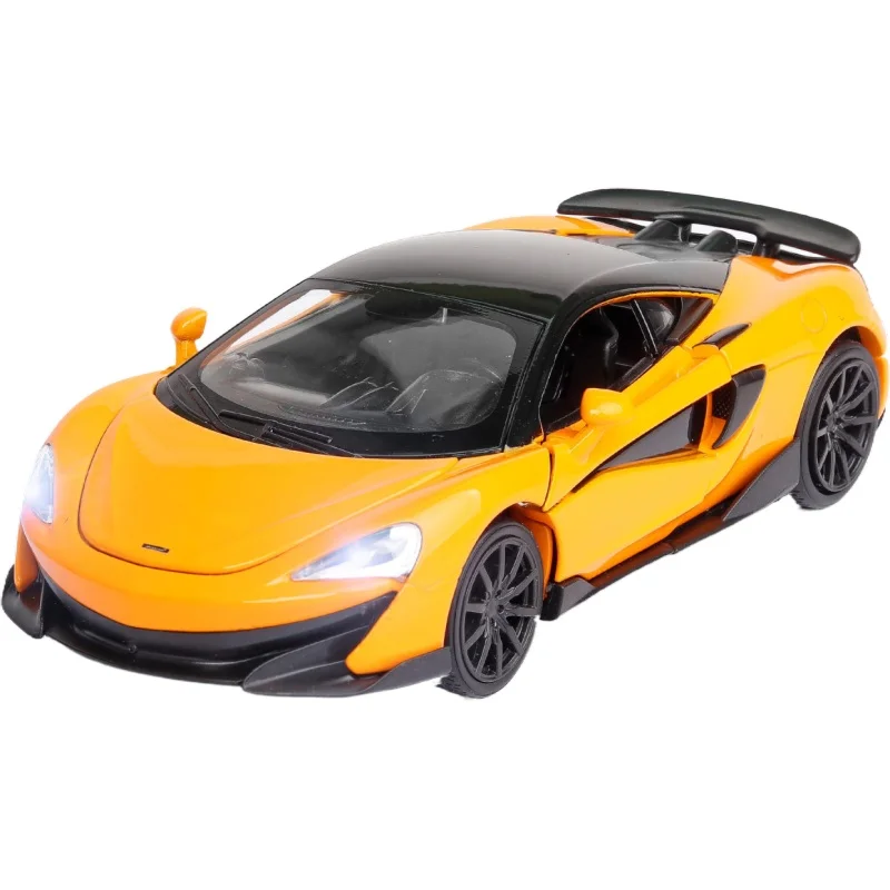 1:32 Diecast Mclaren 600lt Sportwagen Modell Spielzeug Legierung Simulation Sound Licht zurückziehen Supercar Spielzeug Fahrzeug als Geschenk