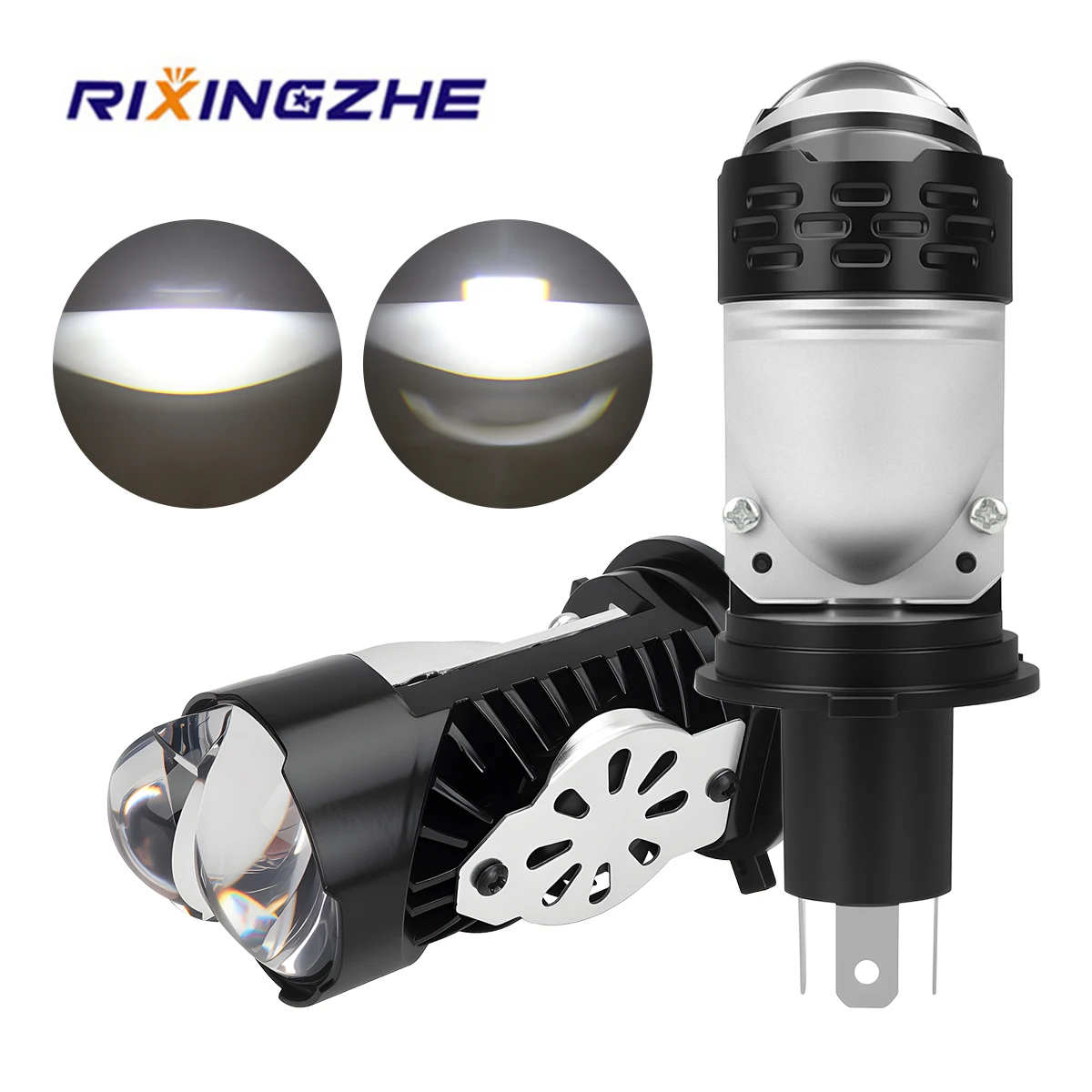 

H4 LED Bulbs 12V-24V Motorcycle Headlight Devil's Eyes Day Running Light LED Spotlights CSP 3570 Chip Motorcycles Accessories