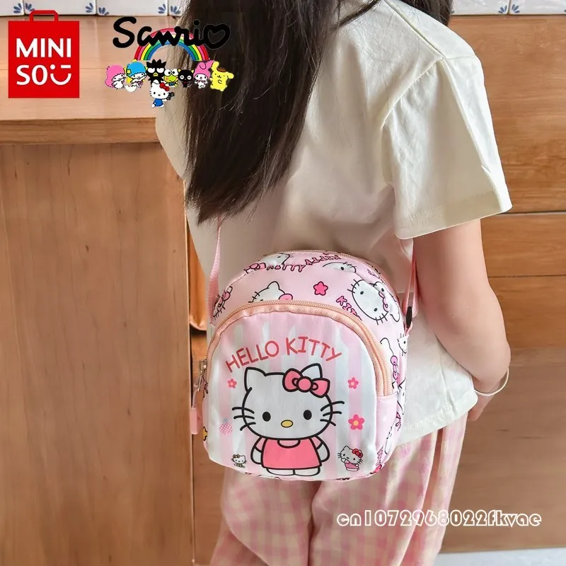 Sanrio Children's Crossbody Bag Fashionable and High Quality Nylon Girls' Shoulder Bag Cartoon Versatile Portable Storage Bag