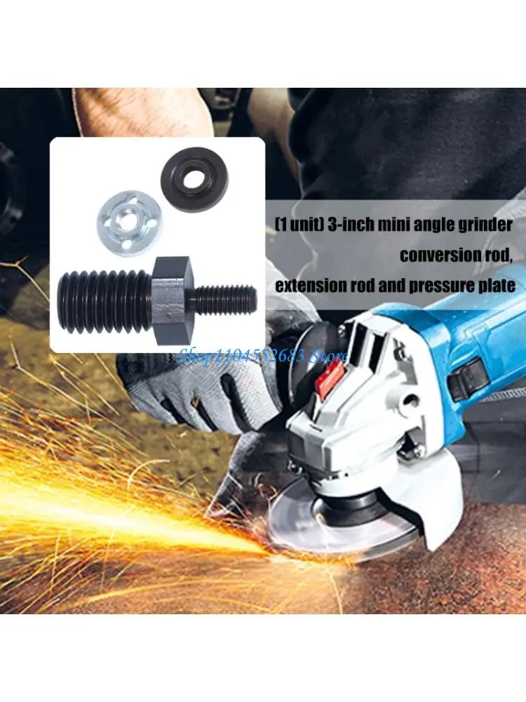 

Y6GD 3Inch Mini Angled Grinder Adapter Extension Rod Carbon Steel Tool Accessories