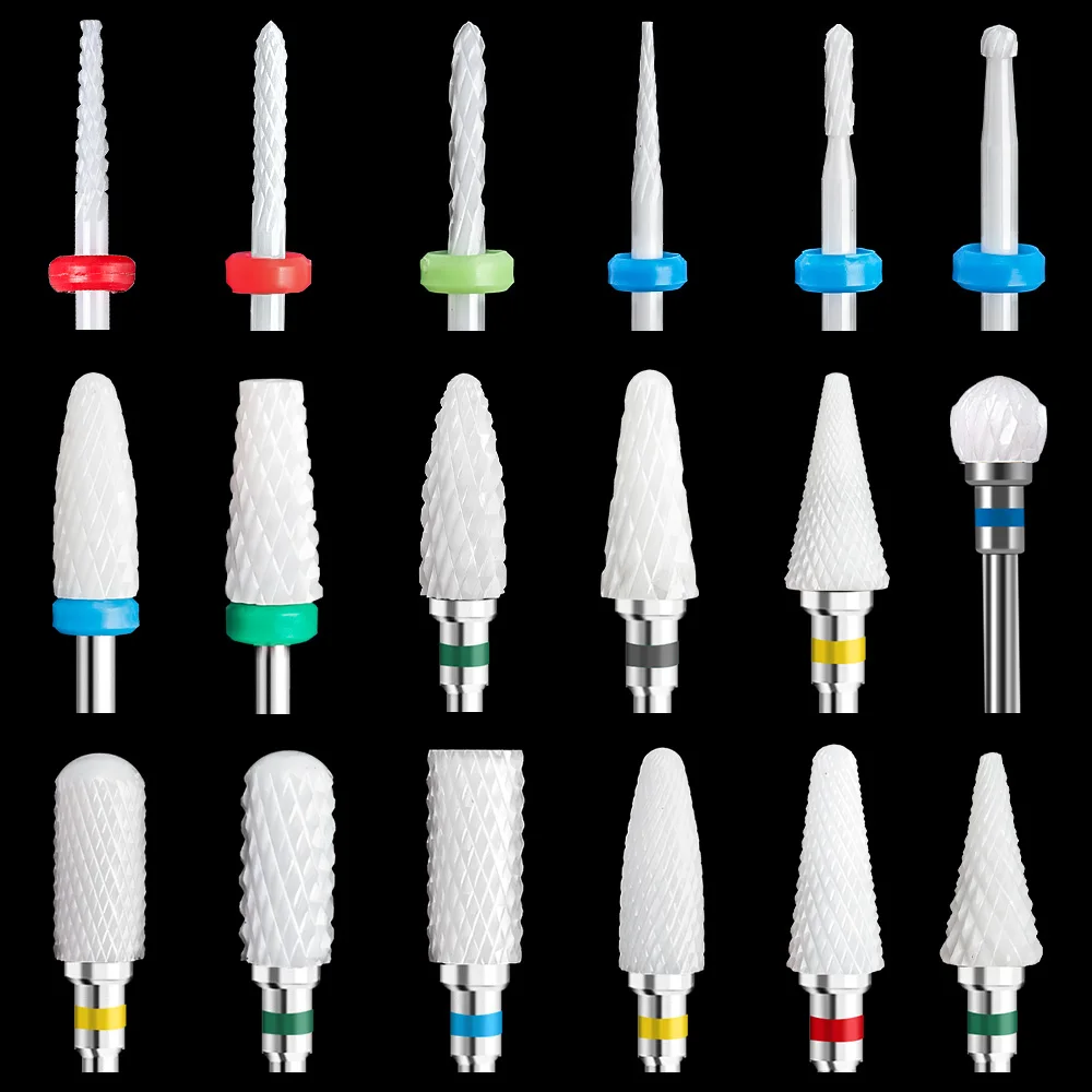 Ceramic Carbide Nail Drill Bit Nail Cutter Rotate Burr Milling Bits Electric Drill Machine For Manicure Pedicure Tools image 5