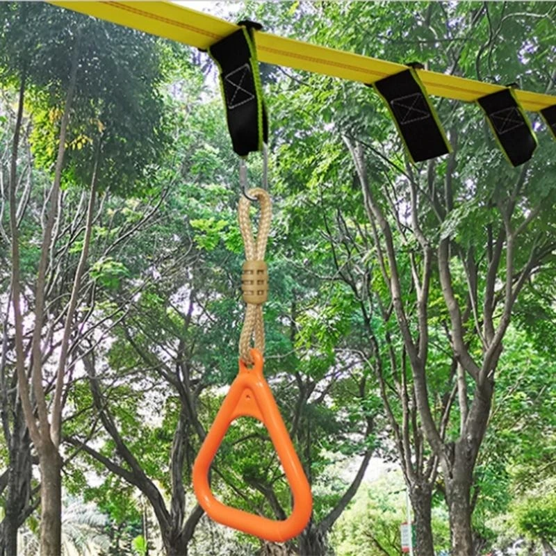 02DF Pull Up Rings for Exercise Strength Training Hanging Straps Rings Indoor Fitness