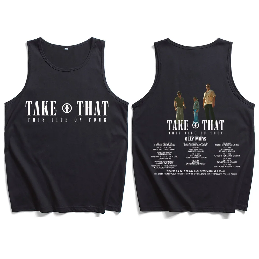 

Take That This Life on Tour 2024 Tank Tops T-Shirt Man Woman Crewneck Sleeveless Summer T-shirts