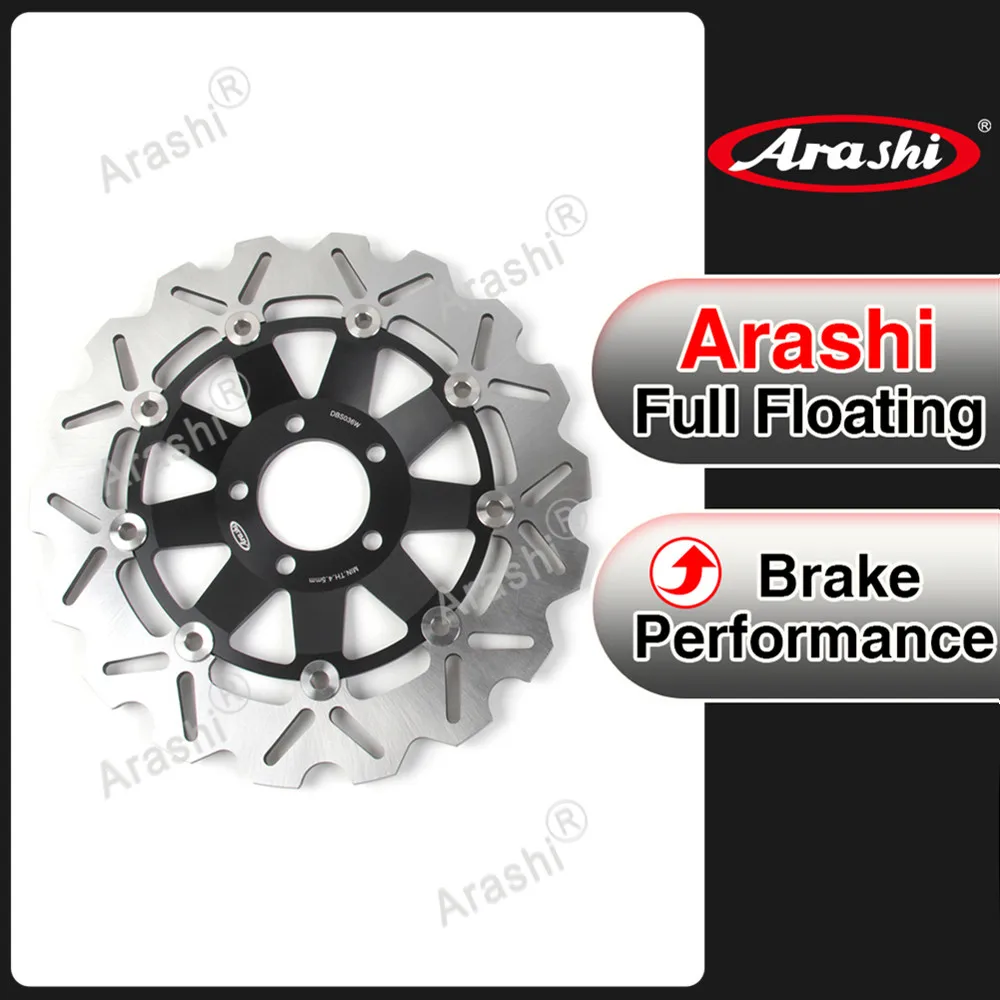 Arashi 1PCS 300mm Motorcycle CNC Floating Front Brake Disk Disc Rotors For KAWASAKI ZXR400 ZEPHYR550/NINJA ZX-6D ZX-6E ZX-6R 600