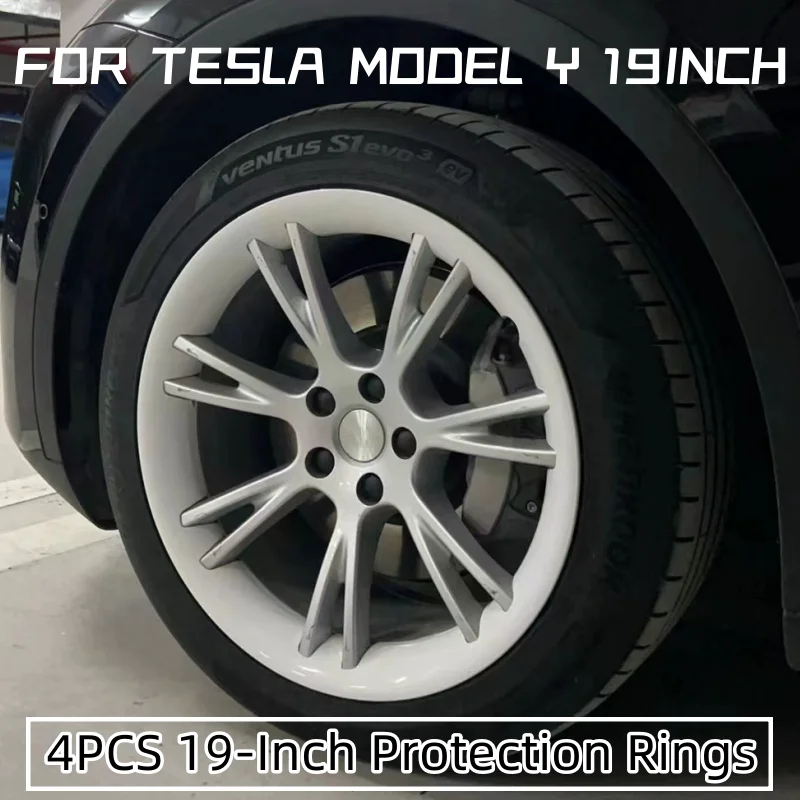 4PCS Hub Protection Cap  19-Inch Wheel Caps Performance Replacement Wheel Full Rim Cover Accessories For Tesla Model Y 2020-2024